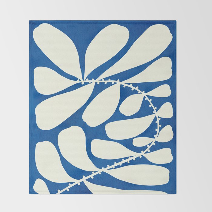 Abstract-botanical 33 Throw Blanket Gallery Image 2