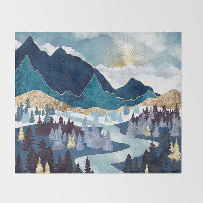 Valley Sunrise Throw Blanket Gallery Image 2