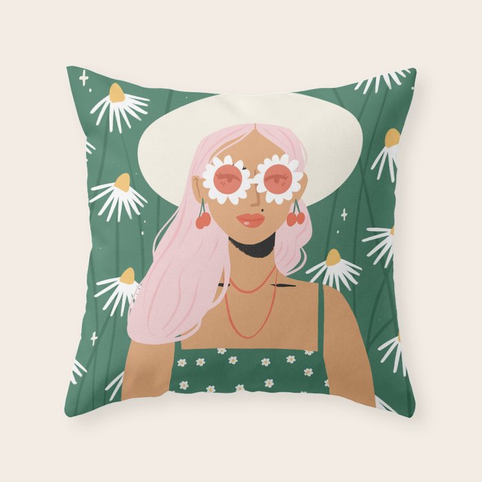Miss Daisy Throw Pillow Gallery Image 1