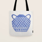 Linocut Vase #7 Tote Bag Gallery Image 1