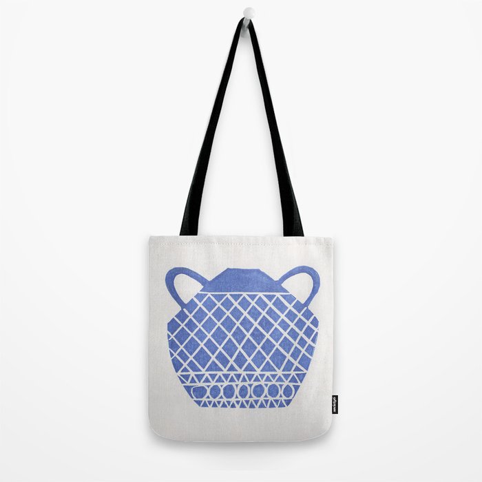 Linocut Vase #7 Tote Bag Gallery Image 2