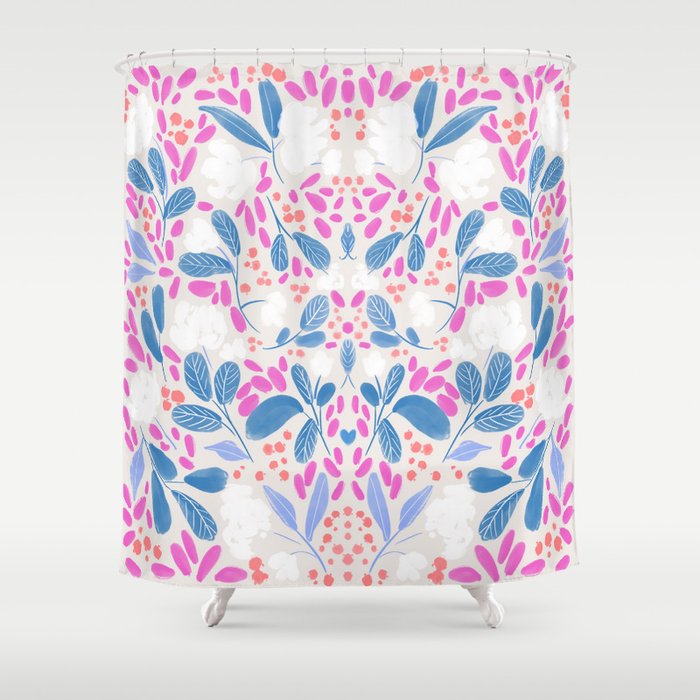 Flowing Buds Shower Curtain Gallery Image 1