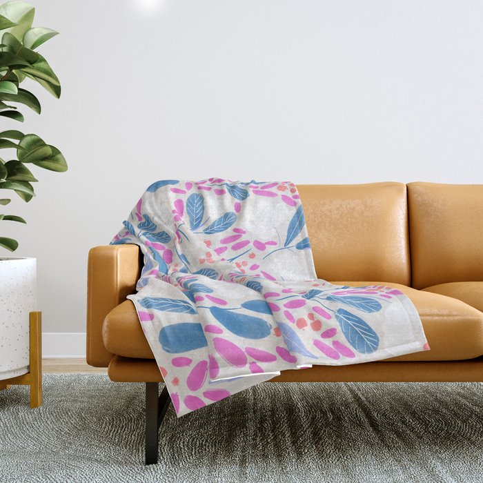 Flowing Buds Throw Blanket Gallery Image 1