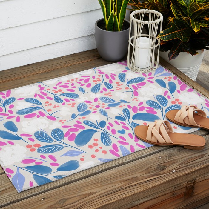 Flowing Buds Outdoor Rug Gallery Image 2