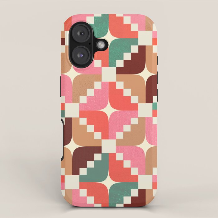 Winter Retro Quilt Pattern iPhone Case Gallery Image 1