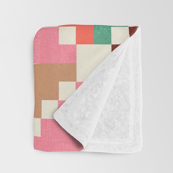 Winter Retro Quilt Pattern Throw Blanket Gallery Image 3