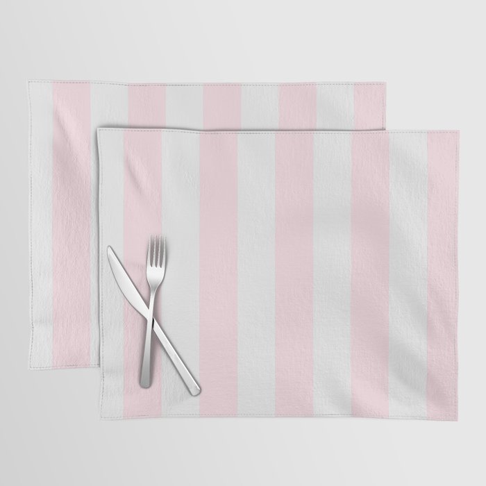 Luxury Striped Pastel Pink Placemat Gallery Image 1