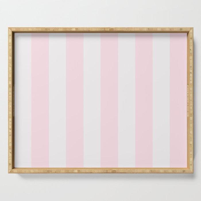 Luxury Striped Pastel Pink Serving Tray Gallery Image 1