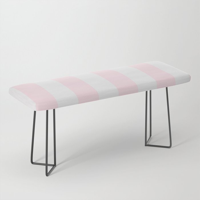 Luxury Striped Pastel Pink Bench Gallery Image 1