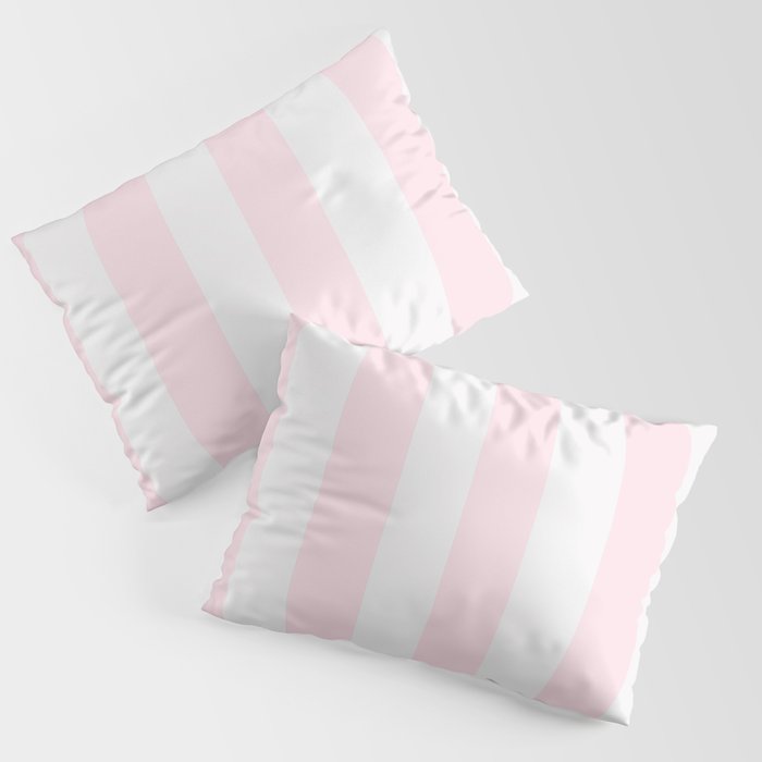Luxury Striped Pastel Pink Pillow Sham Gallery Image 1