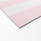 Luxury Striped Pastel Pink Welcome Mat Gallery Image 2
