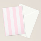Luxury Striped Pastel Pink Stationery Card Gallery Image 2