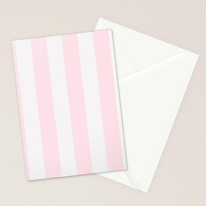 Luxury Striped Pastel Pink Stationery Card Gallery Image 2