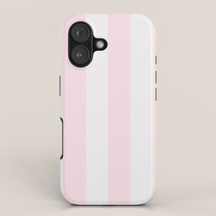 Luxury Striped Pastel Pink iPhone Case Gallery Image 1