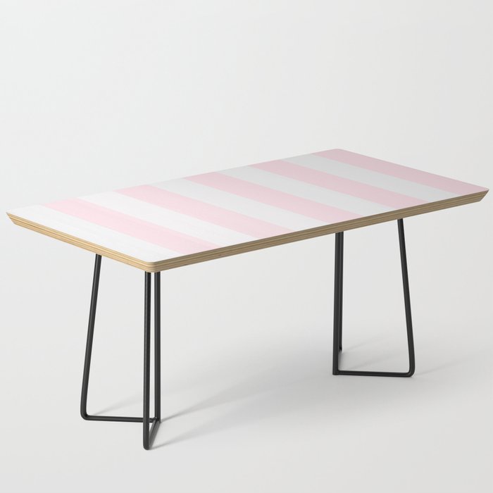 Luxury Striped Pastel Pink Coffee Table Gallery Image 1