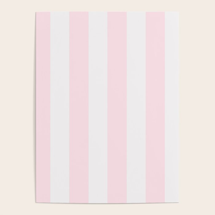 Luxury Striped Pastel Pink Poster Gallery Image 1