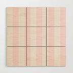 Luxury Striped Pastel Pink Wood Wall Art Gallery Image 1