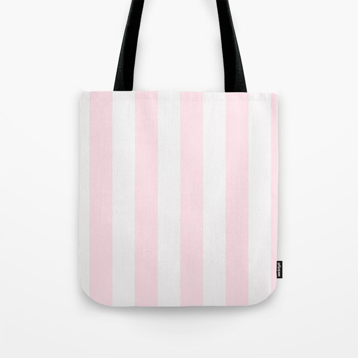 Luxury Striped Pastel Pink Tote Bag Gallery Image 1