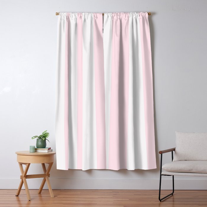 Luxury Striped Pastel Pink Window Curtain Gallery Image 5