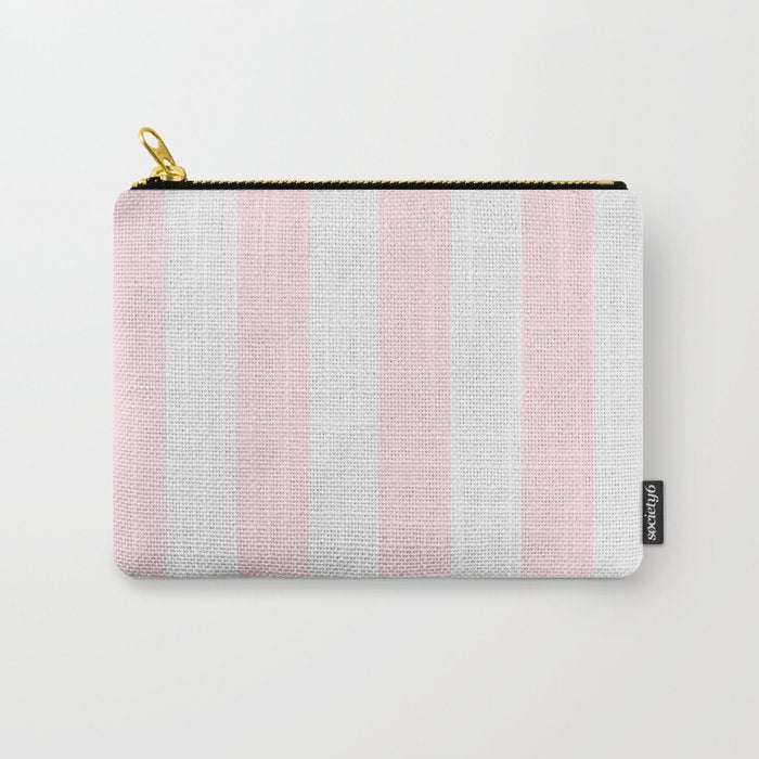 Luxury Striped Pastel Pink Carry All Pouch Gallery Image 1