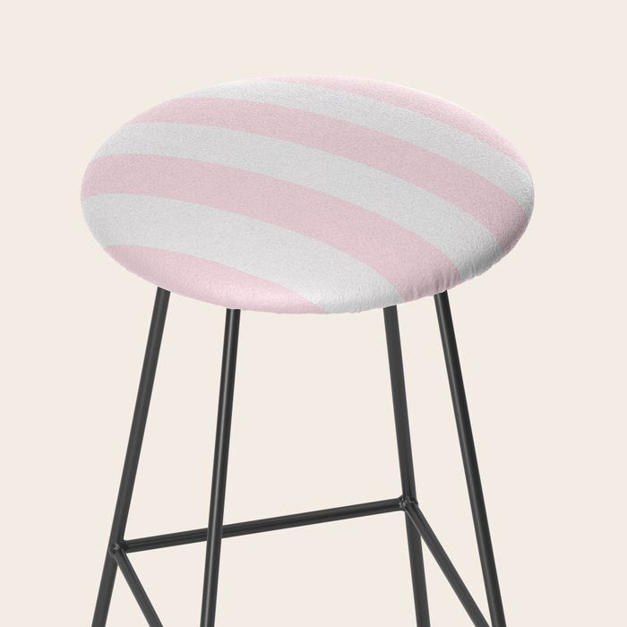 Luxury Striped Pastel Pink Stool Gallery Image 2