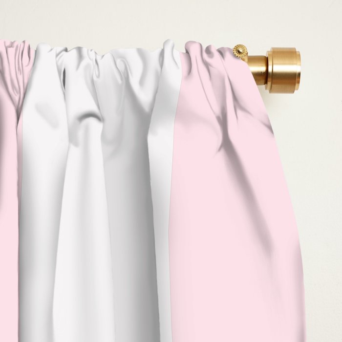 Luxury Striped Pastel Pink Window Curtain Gallery Image 2