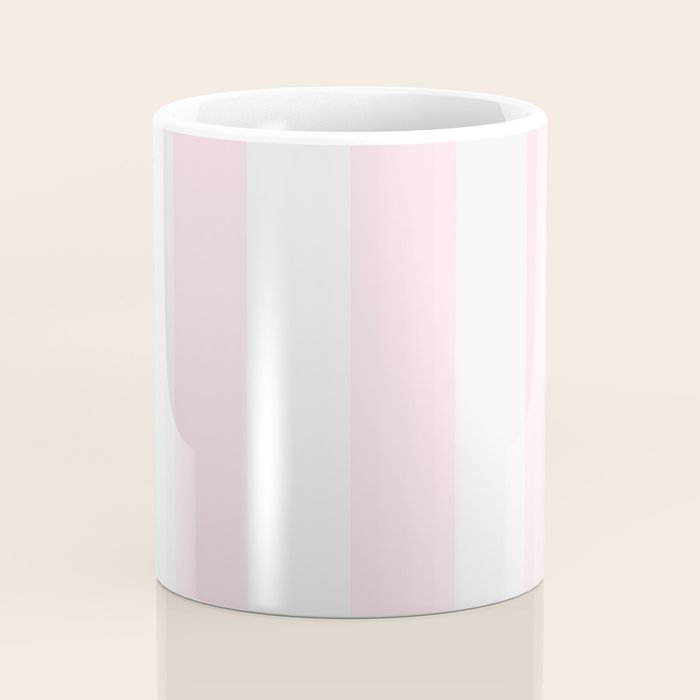 Luxury Striped Pastel Pink Coffee Mug Gallery Image 4