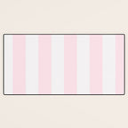 Luxury Striped Pastel Pink Desk Mat Gallery Image 3