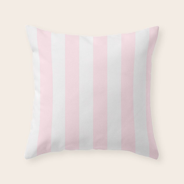 Luxury Striped Pastel Pink Throw Pillow Gallery Image 6