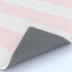 Luxury Striped Pastel Pink Rug Gallery Image 4