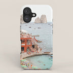 Capri Island Summer Photo | Bagni di Maria Beach Club Art Print | Italy Landscape Travel Photography iPhone Case Gallery Image 1