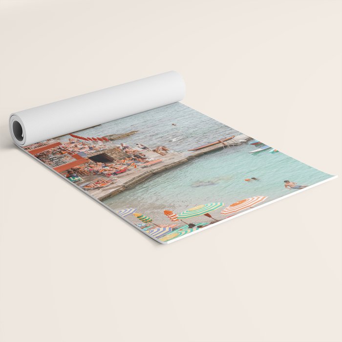 Capri Island Summer Photo | Bagni di Maria Beach Club Art Print | Italy Landscape Travel Photography Yoga Mat Gallery Image 2