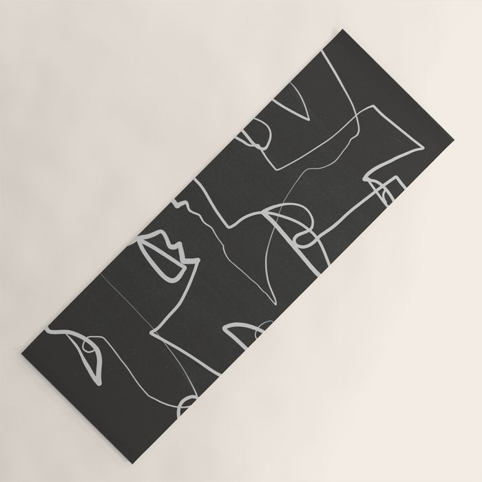 Abstract line art 12-2 Yoga Mat Gallery Image 1