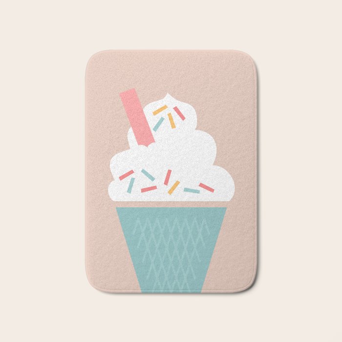 Ice Cream (Peach) Bath Mat Gallery Image 1