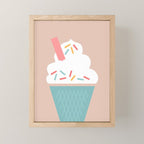 Ice Cream (Peach) Mini Art Print Gallery Image 1