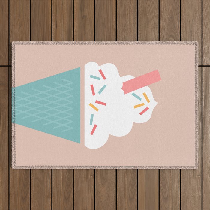 Ice Cream (Peach) Outdoor Rug Gallery Image 1