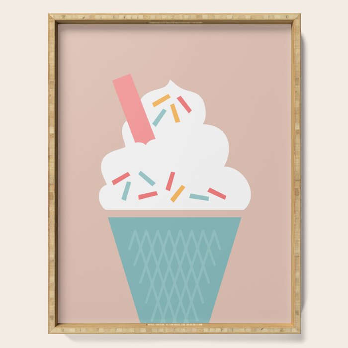 Ice Cream (Peach) Serving Tray Gallery Image 1