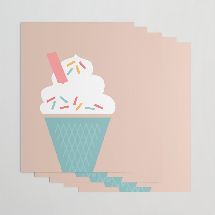 Ice Cream (Peach) Wrapping Paper Gallery Image 3