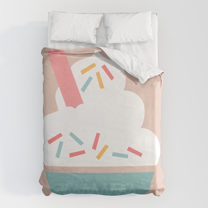 Ice Cream (Peach) Duvet Cover Gallery Image 1