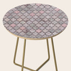 Vintage Moroccan Tiles Grey, Blush And Smoke Pink Side Table Gallery Image 2