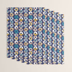Cats Donut Care // blue background goldenrod yellow mustard, teal pastel blue and brown sweet kitties Wrapping Paper Gallery Image 3