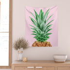 Pink Pineapple Wall Tapestry Gallery Image 2