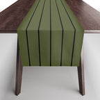 Minimal Arch XII Dark Green Modern Geometric Lines Table Runner Gallery Image 1