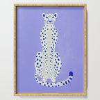Periwinkle Cheetah Serving Tray Gallery Image 1