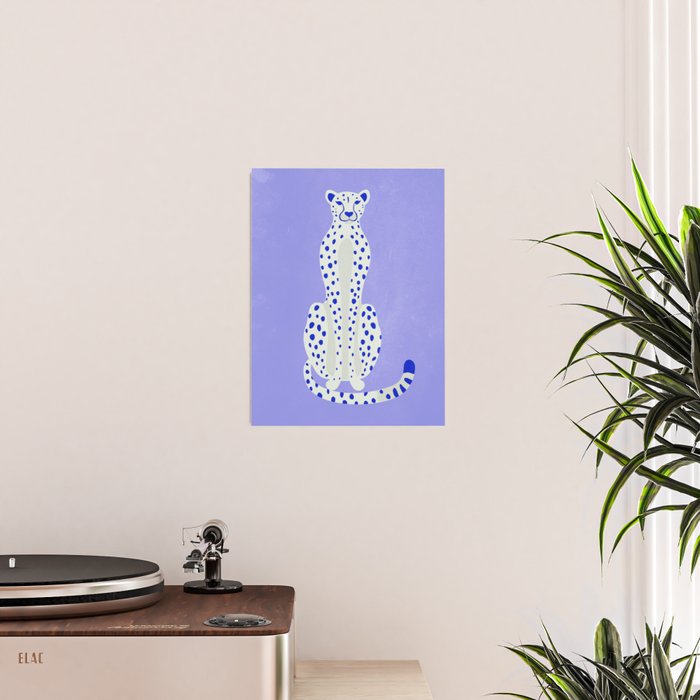 Periwinkle Cheetah Poster Gallery Image 2