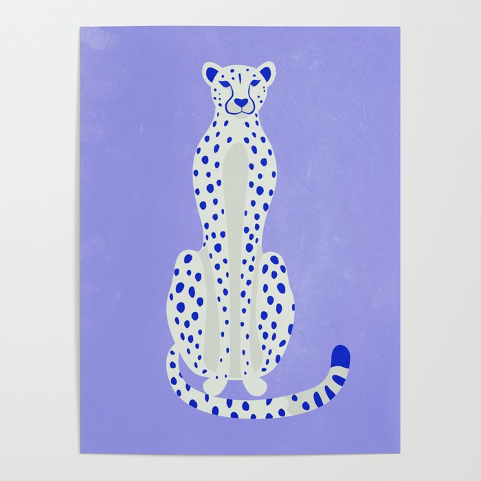 Periwinkle Cheetah Poster Gallery Image 4