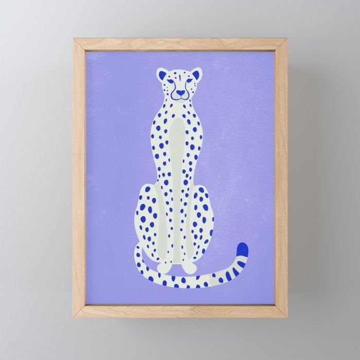 Periwinkle Cheetah Mini Art Print Gallery Image 1