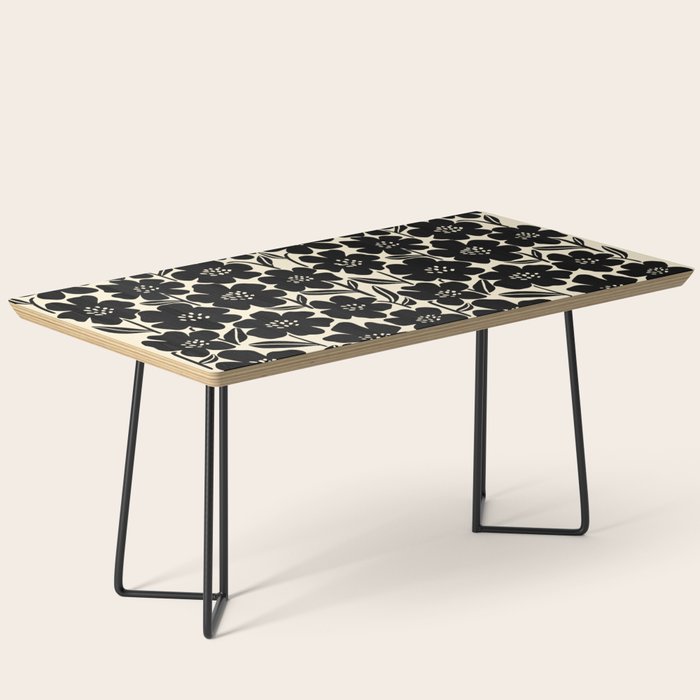 Black & White Blossom Coffee Table Gallery Image 1