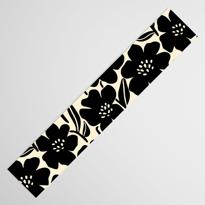 Black & White Blossom Table Runner Gallery Image 3