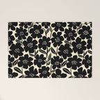 Black & White Blossom Welcome Mat Gallery Image 1